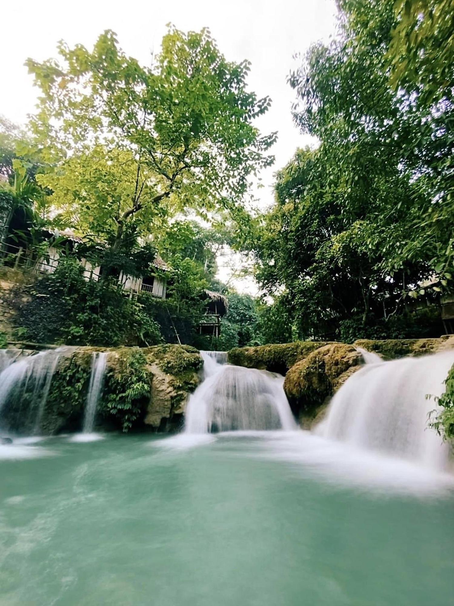 Lepont Mu Waterfall Bungalow Hoa Binh Bagian luar foto